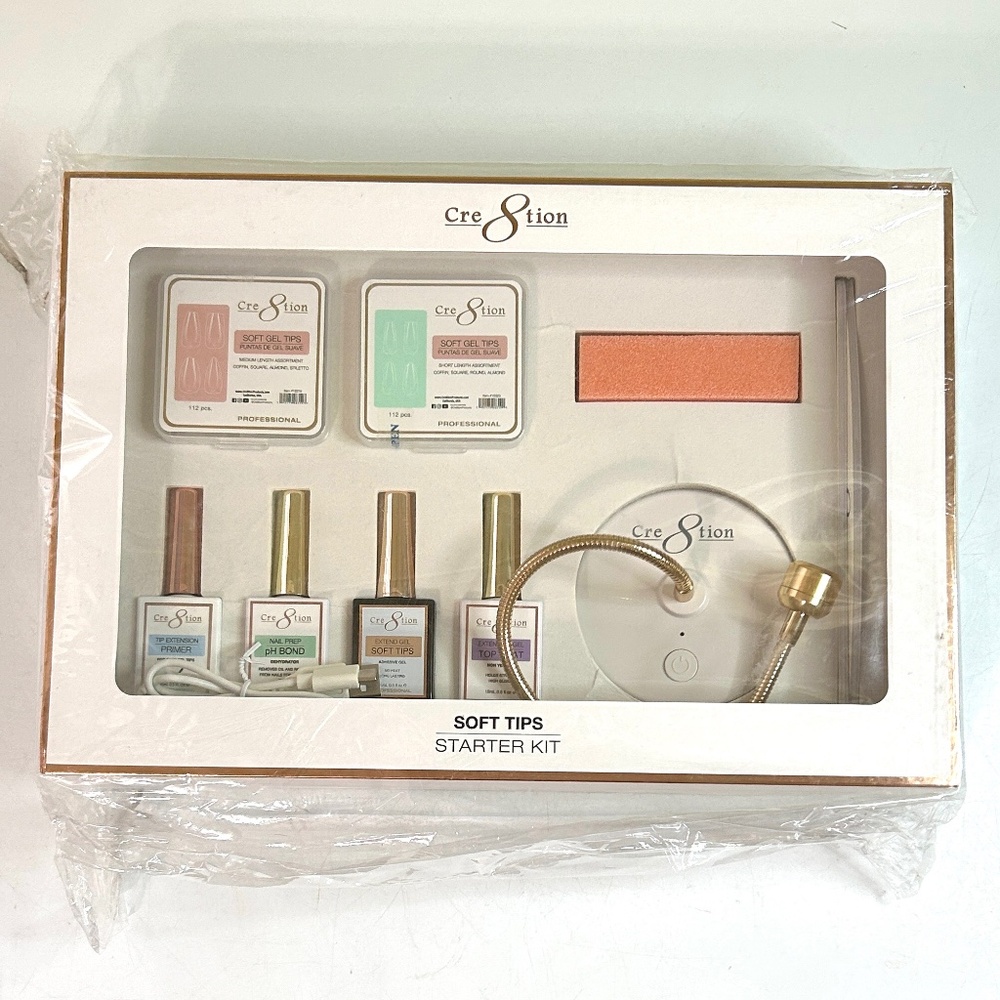 Cre8tion Professional Soft Tip Nail Extension Set With Lamp - Picture 4 of 8